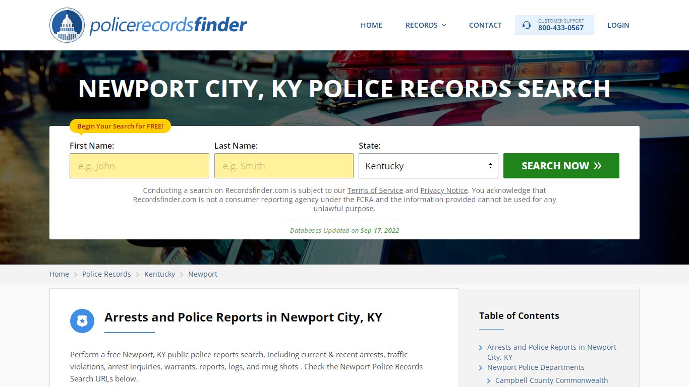 Newport, Jackson County, KY Police Reports & Police Department Records