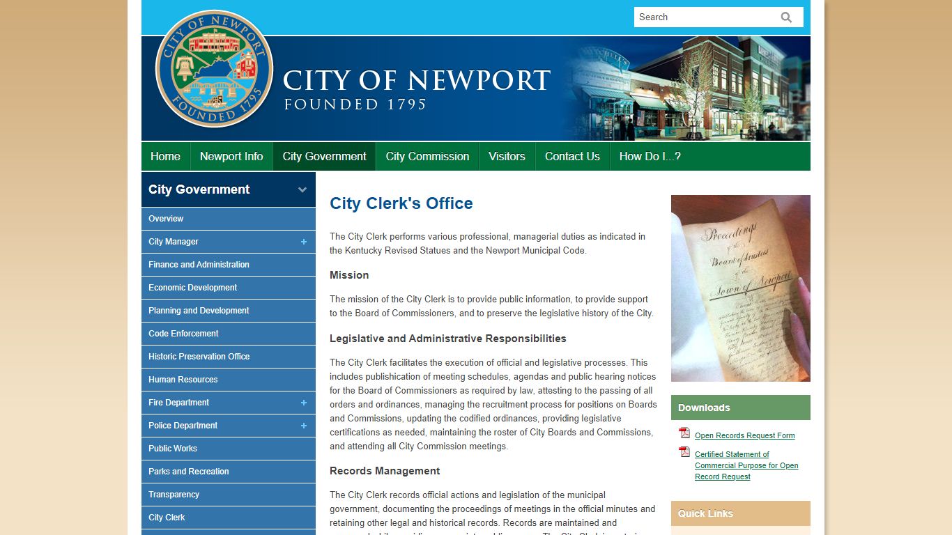 City Clerk - Newport, Kentucky